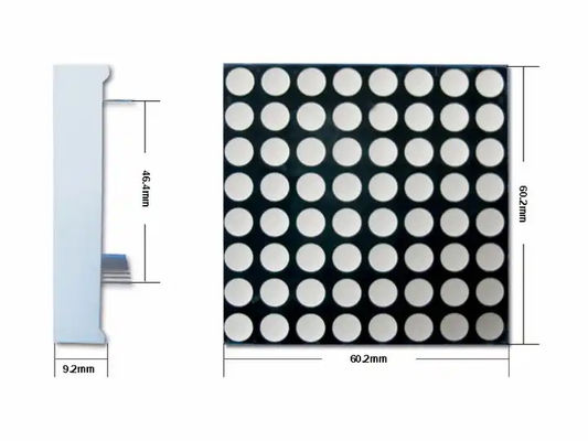 64x64mm 7 Segment LED-Display 16x16 Dot Matrix Blaues Licht für das Aufzug Display