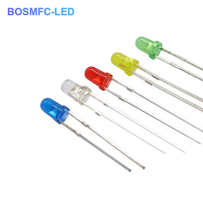 Anti-statische 3mm Durch Loch LED Diode 20mA wasserfeste Linse für Außenbeleuchtung