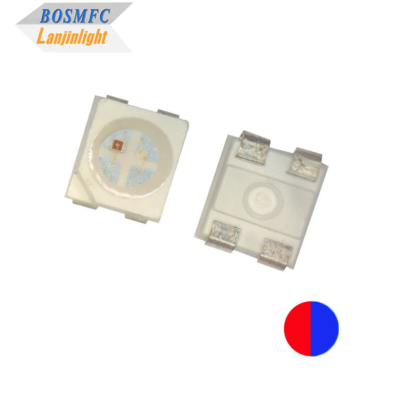 20mA Bi-Color PLCC4 3528 SMD LED Chip 1,9 mm Dicke Rot &amp; Blau Farbe 4 Pins