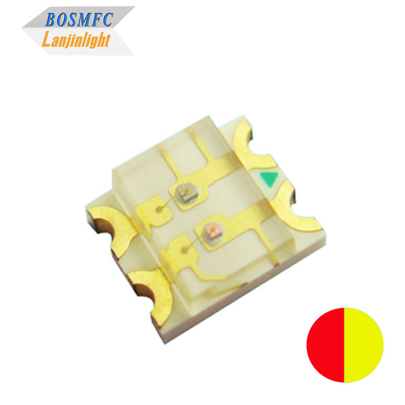 Multiscene SMD LED 1206 Rot Gelb Doppelfarbe 120 Grad Blickwinkel