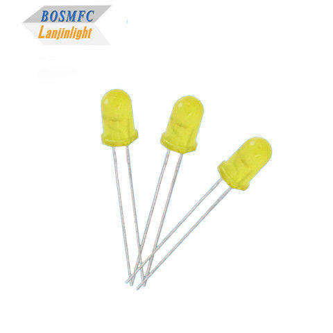 5mm Dip LED Gelb Farbdiffus Multi-Funktion Praktisch rundes Top
