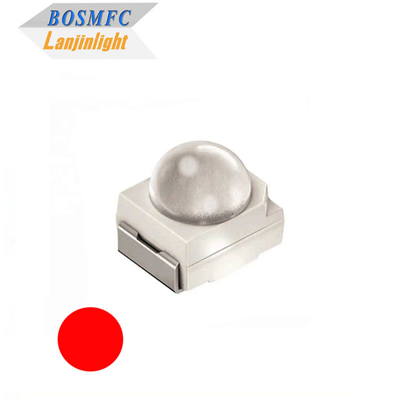 3528 SMD LED Kuppelobjektiv 60 Grad Rotes Abendessen helles 2000mcd LED-Chip-Diode für Ampeln