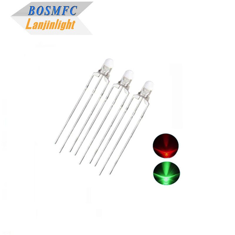 Bi-Color 3mm durch Loch LED Multifunktionelle 20mA Rot &amp; Grün Licht