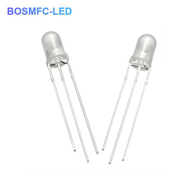 1.8V-2.4V Doppelfarbige LED-Diode 5mm durch Loch Rot Blau Farbe Hohe Helligkeit