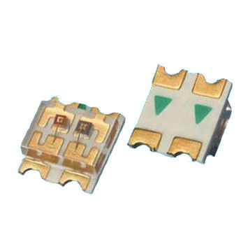 Multiscene SMD LED 1206 Rot Gelb Doppelfarbe 120 Grad Blickwinkel