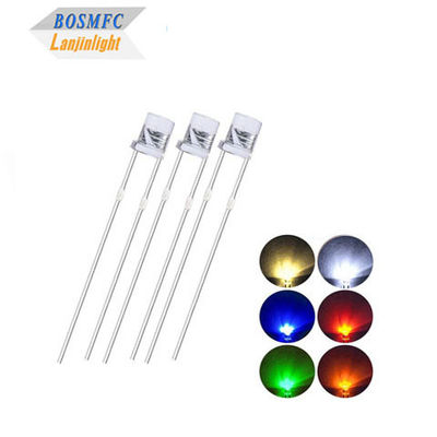 Flachoberfläche, wasserdurchlässige Linse 5 mm Rot, grün, blau Multifunktionales 0,06 Watt praktische Lichtdiode