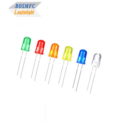 5mm Leuchtdiode, Weiß Rot Grün Blau Gelb Orange Dip LED-Lampe